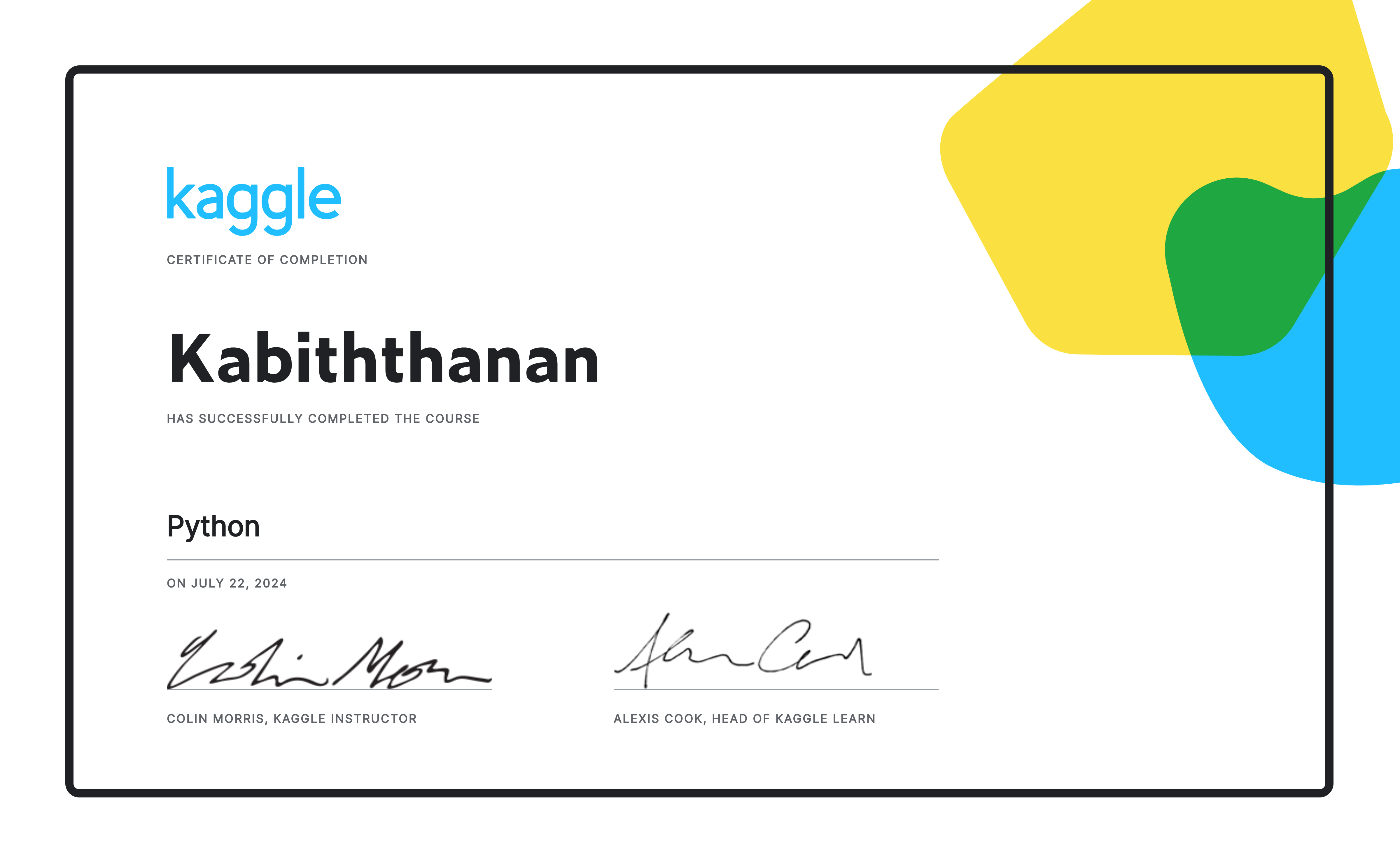 Python certificate